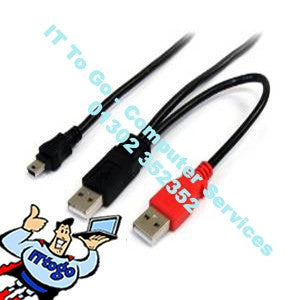 Standard 1m 2x USB Male - 1x USB Male Cable - IT To Go - Computer Services