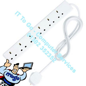 6 Socket 2m Mains Extension Socket (Switched) - IT To Go - Computer Services