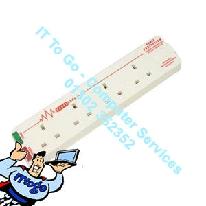 4 Socket 1m Mains Extension Socket - IT To Go - Computer Services