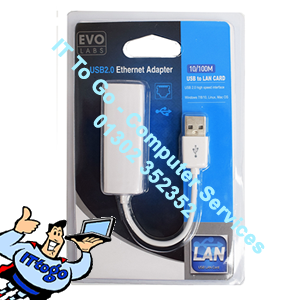 Evo Labs USB A - 10/100 RJ45 Ethernet Adapter