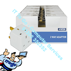Status 2 Port Mains Plug Splitter - IT To Go - Computer Services