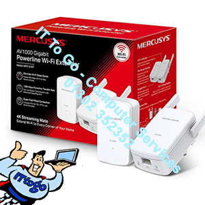 Mercusys AV1000 Gigabit Powerline WiFi Starter Adapter Kit