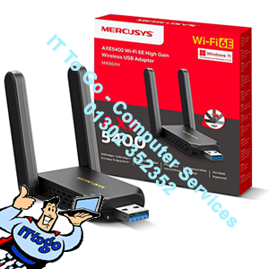 Mercusys MA86XH AXE5400 Wi-Fi 6E Wi-Fi Adapter