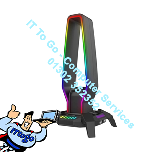 Marvo Scorpion HZ-10 Kobe 30 USB RGB Gaming Headset Stand and Hub (Black)