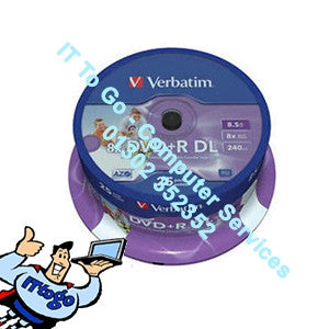 Verbatim 25x DVD+R DL 8.5gb 16x Speed - IT To Go - Computer Services