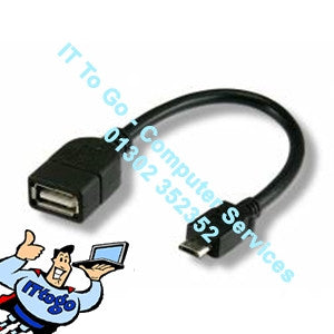 0.2m USB Female - Micro D USB Male Cable - IT To Go - Computer Services