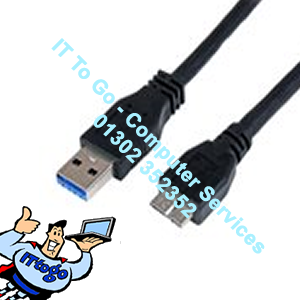 0.2m USB Male - SS USB Male Cable - IT To Go - Computer Services