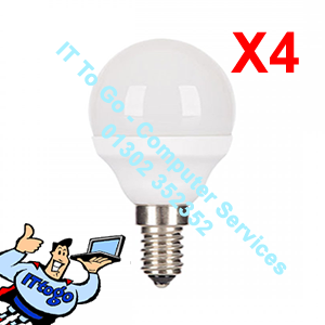 4x Pifco E14 Golf Led 425 Lumen Bulbs - IT To Go - Computer Services