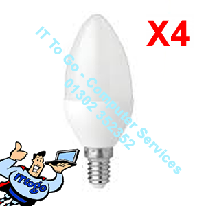 4x Pifco E14 Candle Led 425 Lumen Bulbs - IT To Go - Computer Services