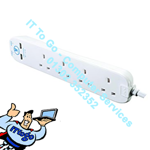 Pifco 4 Socket 2m Mains Extension Socket - IT To Go - Computer Services