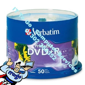 Verbatim 50x DVD+R 4.7gb 16x Speed - IT To Go - Computer Services