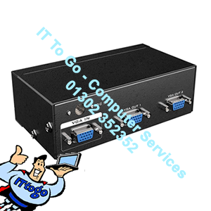 2 port Video VGA Splitter 1 in 2 out, Multiple Monitors Share One Computer (1 in 4 Out) Support Full HD 1080p, 350 MHz Bandwidth