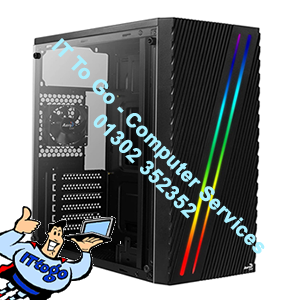 Aerocool Streak PC Gaming Case, Mid-Tower, ATX, RGB, 18 Lighting modes, Full Window, Case