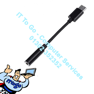 Samsung & Huawei USB Type C Male (M) - 3.5 Stereo Female (F) Adapter (Black)