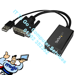 StarTech.com DPVI Male (M) - DP Female (F) - USB Male (M) Adapter DVI2DP2