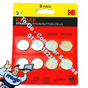 8x Kodak Lithium Cell Button Batteries