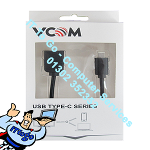 VCOM USB 3.0 A (F) to USB 3.1 C (M) 0.5m
