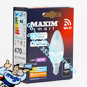 1x Maxim Smart Candle Led Twist Bulb 5.5w - 40w