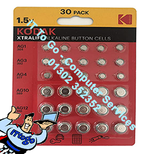 30x Kodak Alkaline Cell Button Batteries