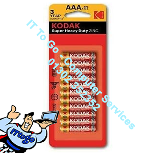 11x Kodak Super Heavy Zinc AAA Batteries 3 Year Guarantee