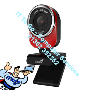 Genius QCam 6000 1080P Full HD with 360 Degree Rotation WebCam Red