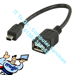 0.2m USB Mini B Male (M) - USB Female (F) Adapter