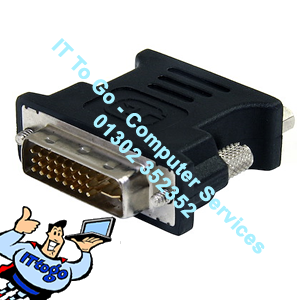 DVI Male (M) - VGA Male (M) Converter 24 + 1 25Pin Black