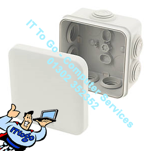 Electric Junction Box 4 Entry Knockouts Grey