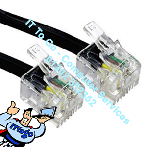 5m ADSL Male (M) - ADSL Male (M) Cable (Black)